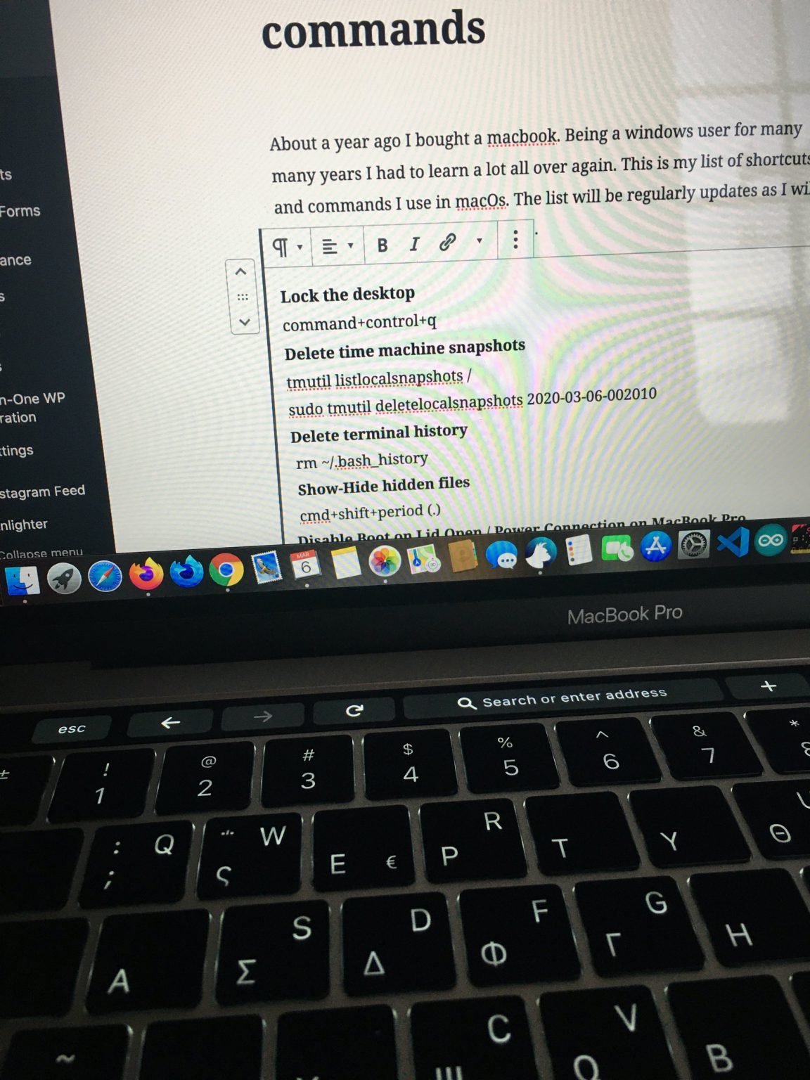 mac page down shortcut key